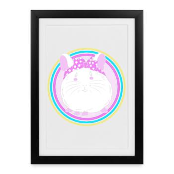 Chinchilla - Affiche encadrée (27 × 37 cm) - noir - Devant