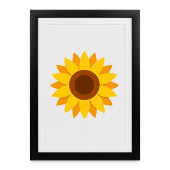 Sunflower - Framed poster (27 × 37 cm) - black - Front