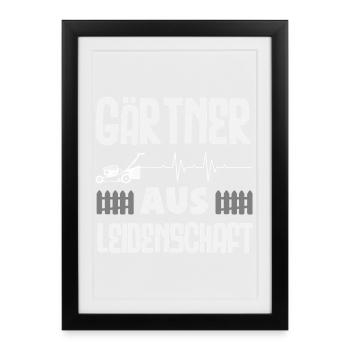 Gärtner Aus Leidenschaft - Gerahmtes Poster (27 × 37 cm) - Schwarz - Vorne
