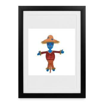 Susi Scarecrow Child Motif - Framed poster (27 × 37 cm) - black - Front