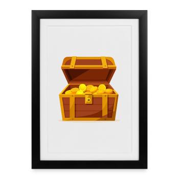 Treasure Chest - Framed poster (27 × 37 cm) - black - Front