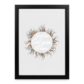 Solar eclipse chaser - Framed poster (27 × 37 cm) - black - Front