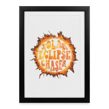 Solar eclipse chaser - Framed poster (27 × 37 cm) - black - Front