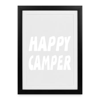 Campeur - Affiche encadrée (27 × 37 cm) - noir - Devant