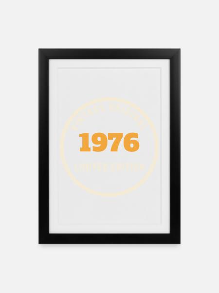 Vintage 1976 Original Limited Edition 50th Birthday - Framed poster (27 × 37 cm) - black