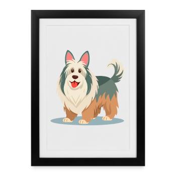 Old English Sheepdog (comic) - Framed poster (27 × 37 cm) - black - Front