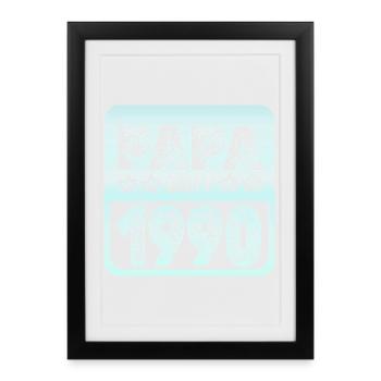 Spruch 1990 - Gerahmtes Poster (27 × 37 cm) - Schwarz - Vorne