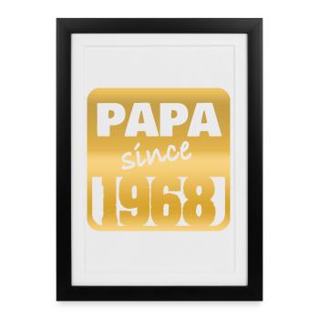 Papa 1968 - Framed poster (27 × 37 cm) - black - Front