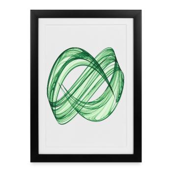 Emerald River – Math Art - Framed poster (27 × 37 cm) - black - Front