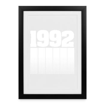 1992 - Framed poster (27 × 37 cm) - black - Front