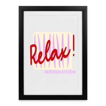 Nervous System Relax - Framed poster (27 × 37 cm) - black - Front