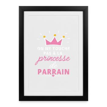 Princesse de parrain - Affiche encadrée (27 × 37 cm) - noir - Devant