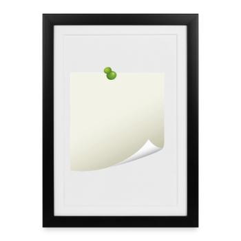 Post-it Zettel - Gerahmtes Poster (27 × 37 cm) - Schwarz - Vorne