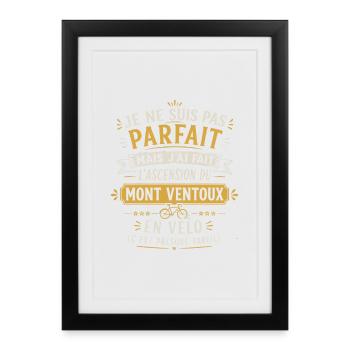 Parfait Mont Ventoux en Vélo Humour Vélo Cycliste - Affiche encadrée (27 × 37 cm) - noir - Devant