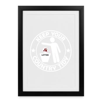 No garbage for communism - Framed poster (27 × 37 cm) - black - Front
