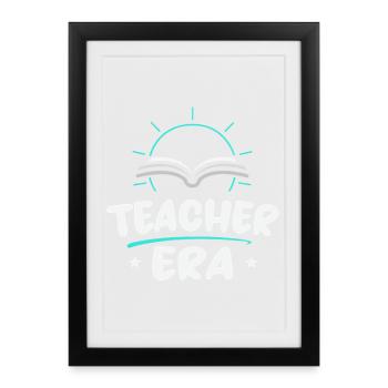 Ère des enseignants | Chemise de la vie enseignante - Affiche encadrée (27 × 37 cm) - noir - Devant