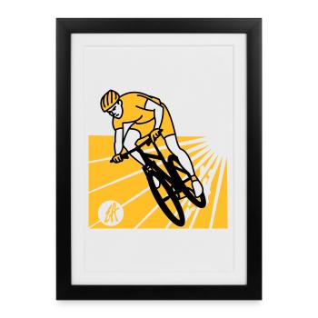 MTB - Framed poster (27 × 37 cm) - black - Front