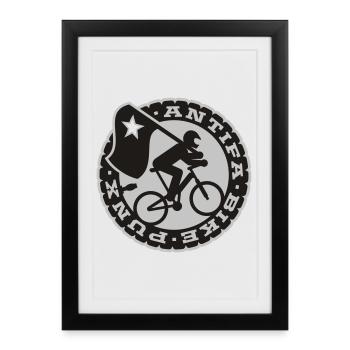 bike punks - Framed poster (27 × 37 cm) - black - Front