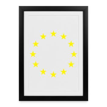 Étoiles EU - Affiche encadrée (27 × 37 cm) - noir - Devant