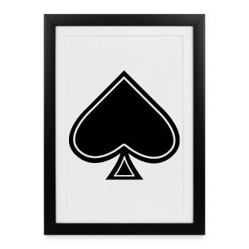 ace of spades - Framed poster (27 × 37 cm) - black - Front