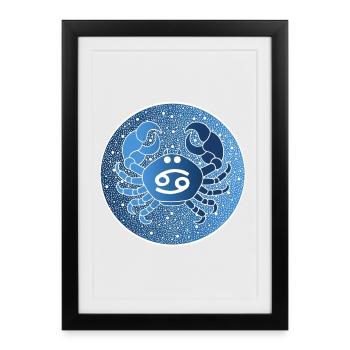 Astrological sign: cancer - Framed poster (27 × 37 cm) - black - Front