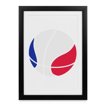 Basketball - Affiche encadrée (27 × 37 cm) - noir - Devant