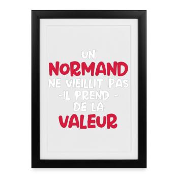 Valeur normande - Affiche encadrée (27 × 37 cm) - noir - Devant