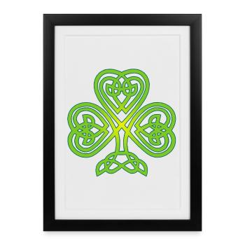 Trèfle d'Irlande - Affiche encadrée (27 × 37 cm) - noir - Devant