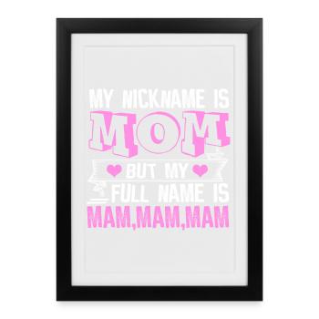 Mom - Framed poster (27 × 37 cm) - black - Front