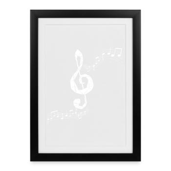 Clé oscillante - Affiche encadrée (27 × 37 cm) - noir - Devant