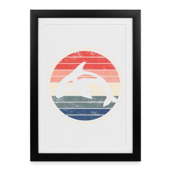 Orca Whale - Framed poster (27 × 37 cm) - black - Front