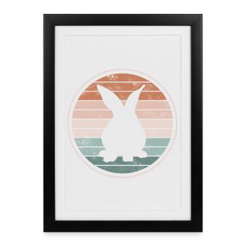 rabbit - Framed poster (27 × 37 cm) - black - Front