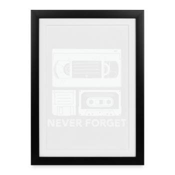 Conception créative de cassette - Affiche encadrée (27 × 37 cm) - noir - Devant
