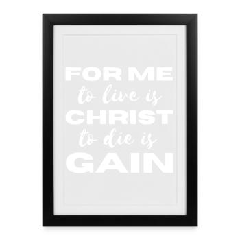 La vie pour le Christ : foi et victoire - Affiche encadrée (27 × 37 cm) - noir - Devant