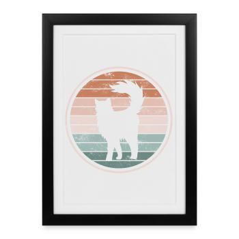 Chats Chats - Affiche encadrée (27 × 37 cm) - noir - Devant