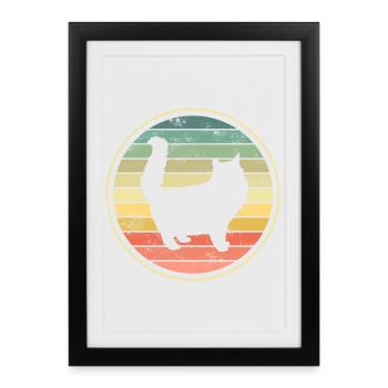 Chats Chats - Affiche encadrée (27 × 37 cm) - noir - Devant
