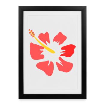 Flower Pink Pink Flower Flowers Pink Pink Flowers - Framed poster (27 × 37 cm) - black - Front