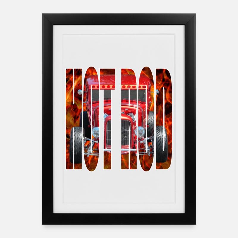 Hot Rod R6Z - Affiche encadrée (27 × 37 cm) - noir