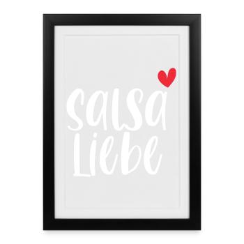 Tänzerin Tänzer tanzen Geschenk Salsa Liebe! - Gerahmtes Poster (27 × 37 cm) - Schwarz - Vorne