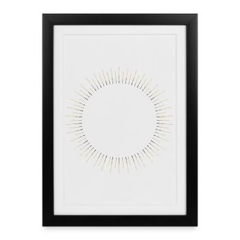 Golden Sun Ring Ray Frame - Framed poster (27 × 37 cm) - black - Front