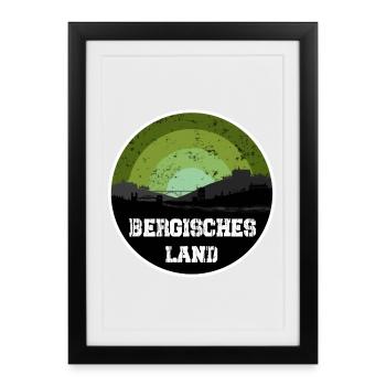 Bergisches Land Skyline - Gerahmtes Poster (27 × 37 cm) - Schwarz - Vorne
