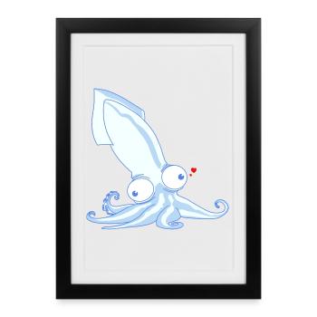Octopus - Framed poster (27 × 37 cm) - black - Front
