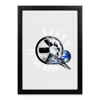 Quant crypto shirt Crypto Blockchain Money Gift - Framed poster (27 × 37 cm) - black - Front
