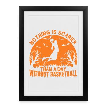 Citation d’un joueur de basket-ball - Affiche encadrée (27 × 37 cm) - noir - Devant