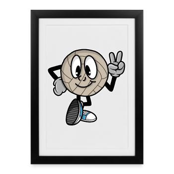 Volley-ball - Affiche encadrée (27 × 37 cm) - noir - Devant