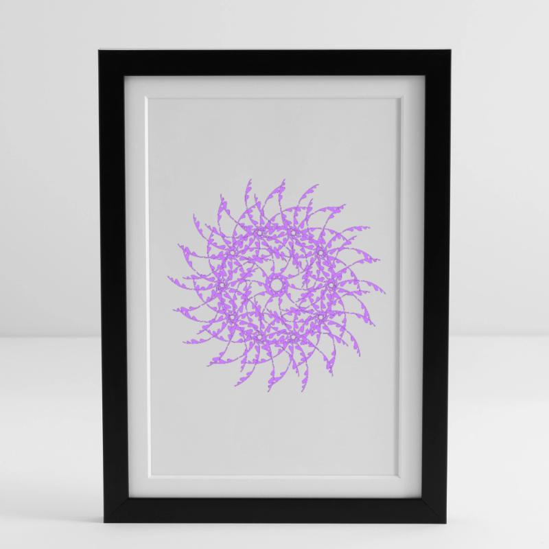 Random patterns rotated modif Framed poster (27 × 37 cm)