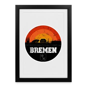 Horizon de Brême - Affiche encadrée (27 × 37 cm) - noir - Devant