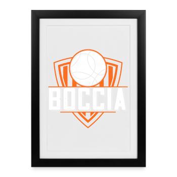 Boccia player clothing with boccia balls Boccia - Framed poster (27 × 37 cm) - black - Front