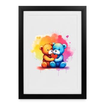 Love is a Bear Necessity - Framed poster (27 × 37 cm) - black - Front