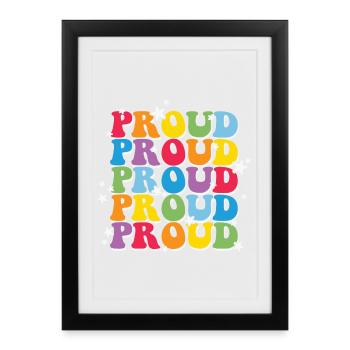 LGBT, rainbow, Pride month - Framed poster (27 × 37 cm) - black - Front